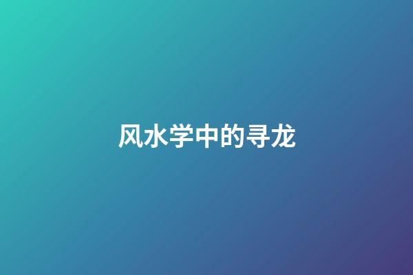 风水学中的寻龙