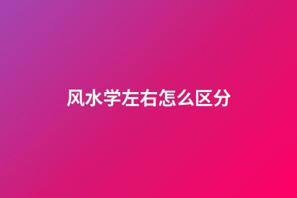 风水学左右怎么区分