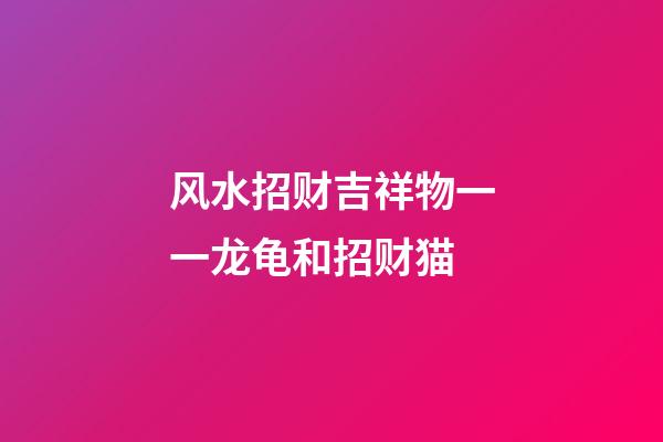 风水招财吉祥物一一龙龟和招财猫