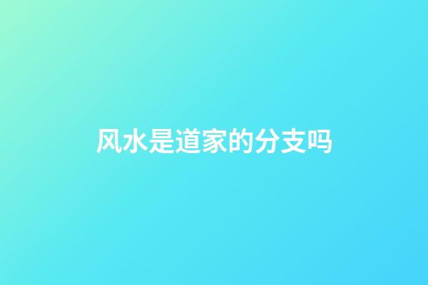 风水是道家的分支吗