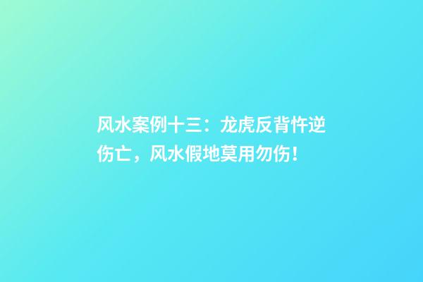 风水案例十三：龙虎反背忤逆伤亡，风水假地莫用勿伤！