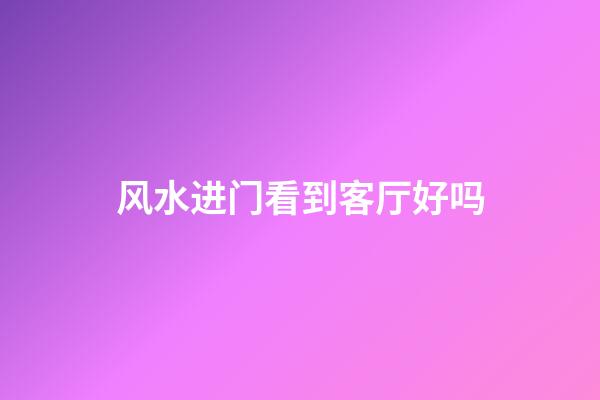风水进门看到客厅好吗