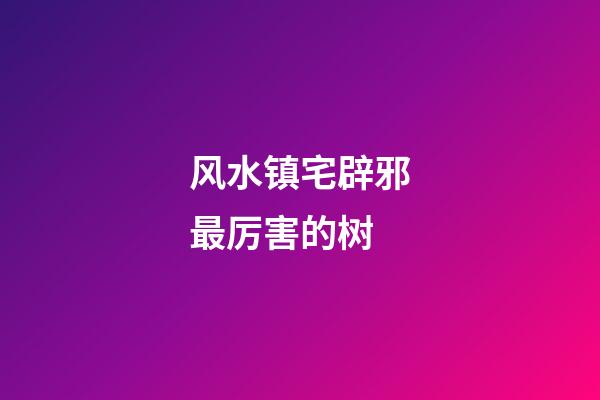 风水镇宅辟邪最厉害的树