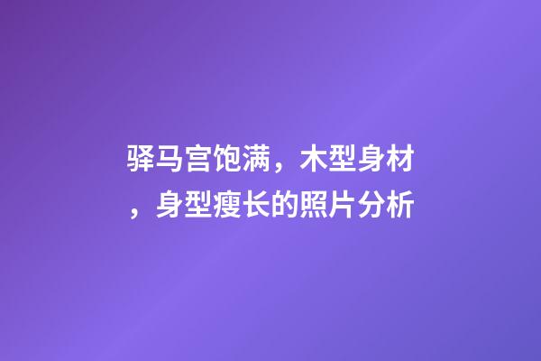 驿马宫饱满，木型身材，身型瘦长的照片分析