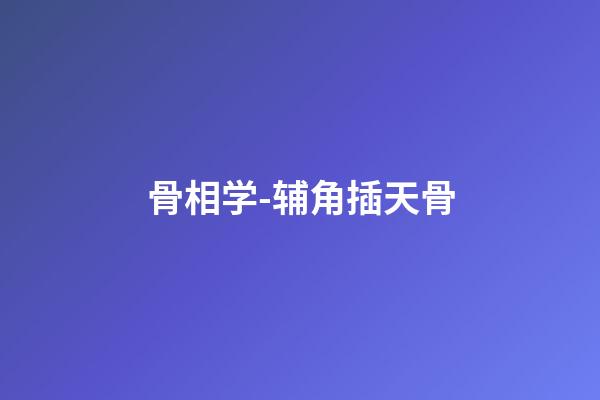 骨相学-辅角插天骨