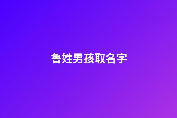 鲁姓男孩取名字
