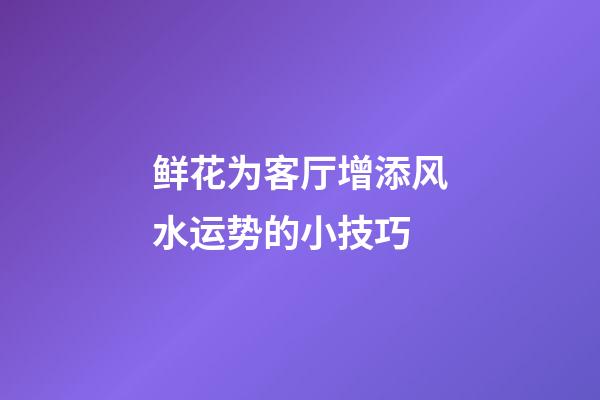 鲜花为客厅增添风水运势的小技巧