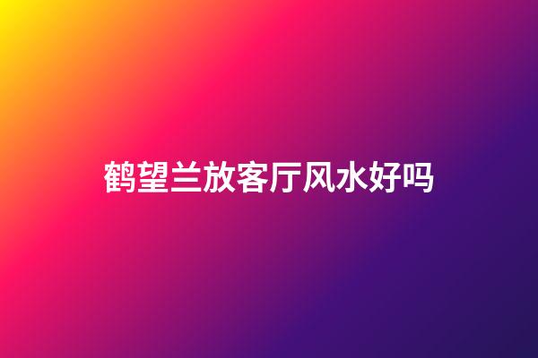 鹤望兰放客厅风水好吗