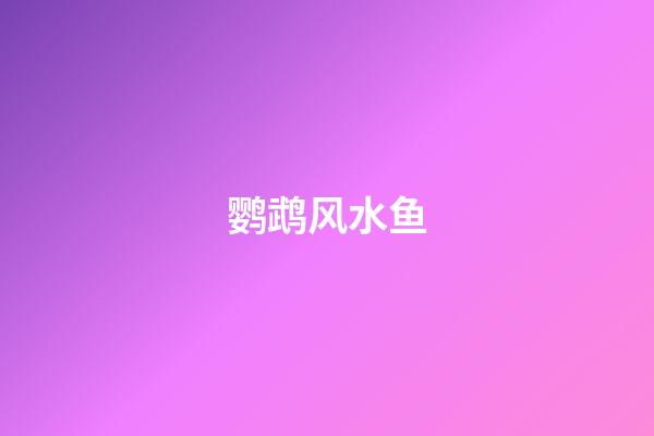鹦鹉风水鱼
