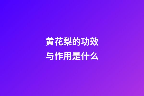 黄花梨的功效与作用是什么