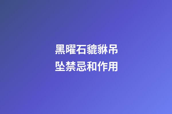 黑曜石貔貅吊坠禁忌和作用