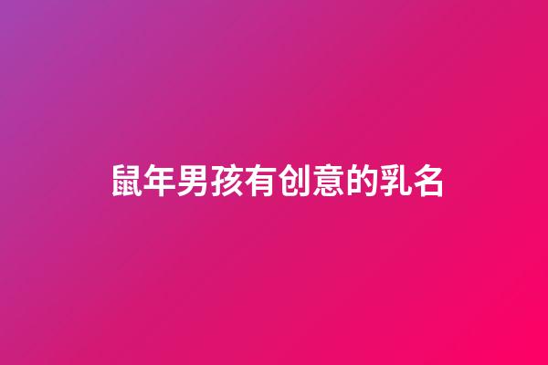 鼠年男孩有创意的乳名