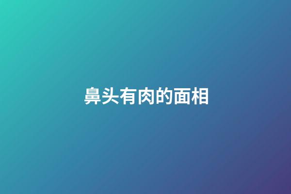 鼻头有肉的面相
