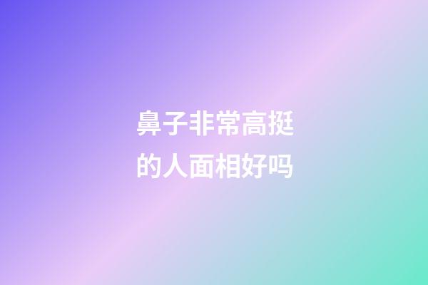 鼻子非常高挺的人面相好吗