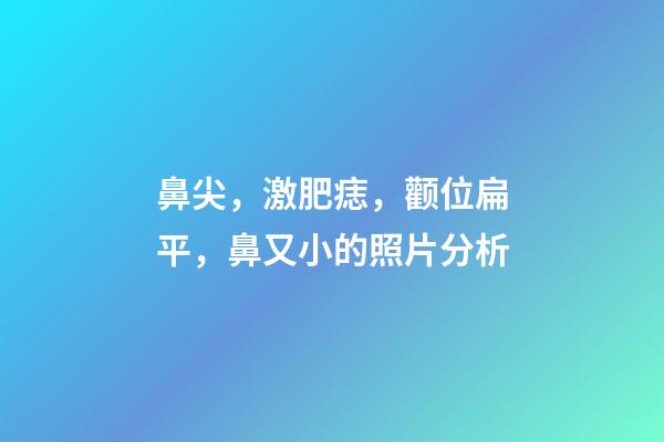 鼻尖，激肥痣，颧位扁平，鼻又小的照片分析