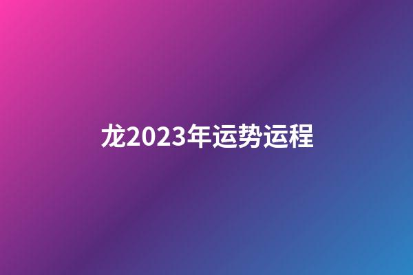 龙2023年运势运程