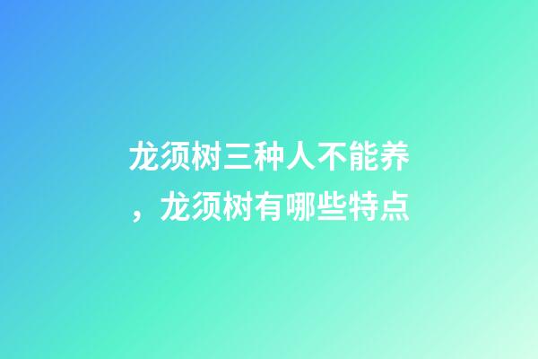 龙须树三种人不能养，龙须树有哪些特点