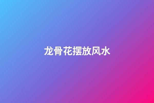 龙骨花摆放风水