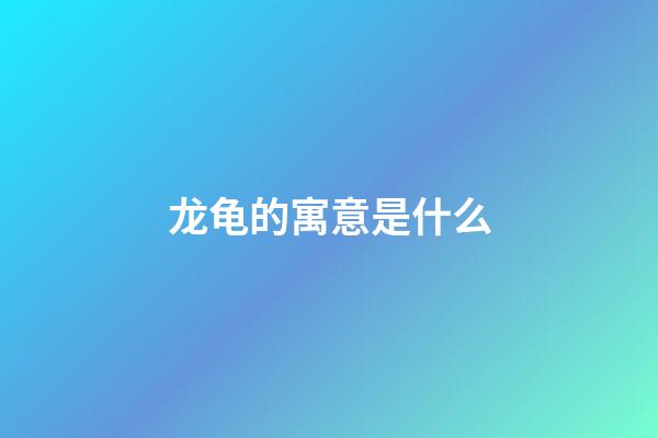 龙龟的寓意是什么