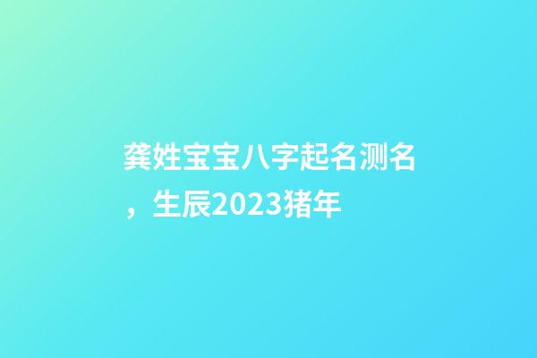 龚姓宝宝八字起名测名，生辰2023猪年