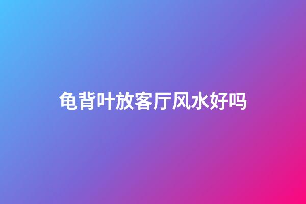 龟背叶放客厅风水好吗